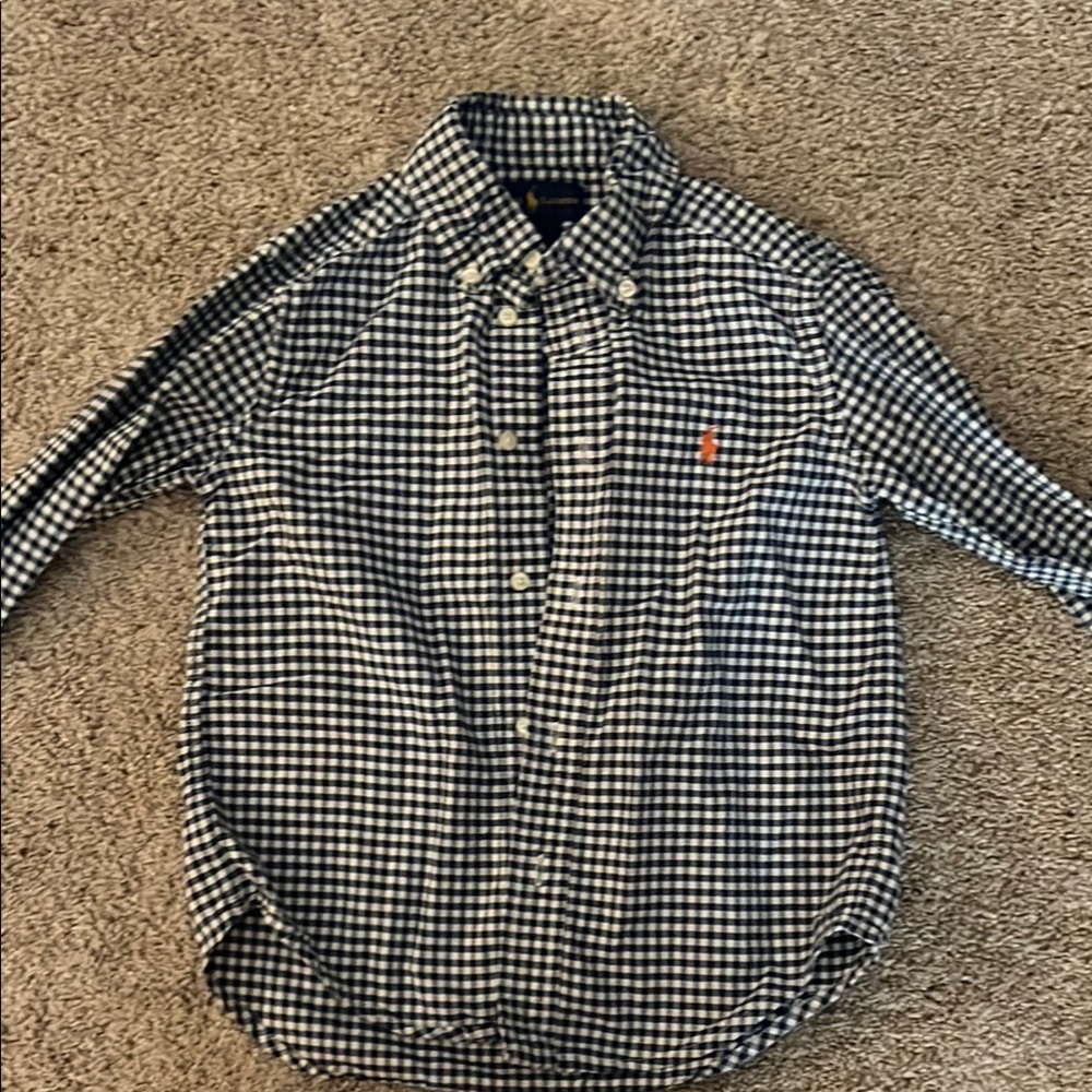 Polo by Ralph Lauren Navy Checkered boys shirt
